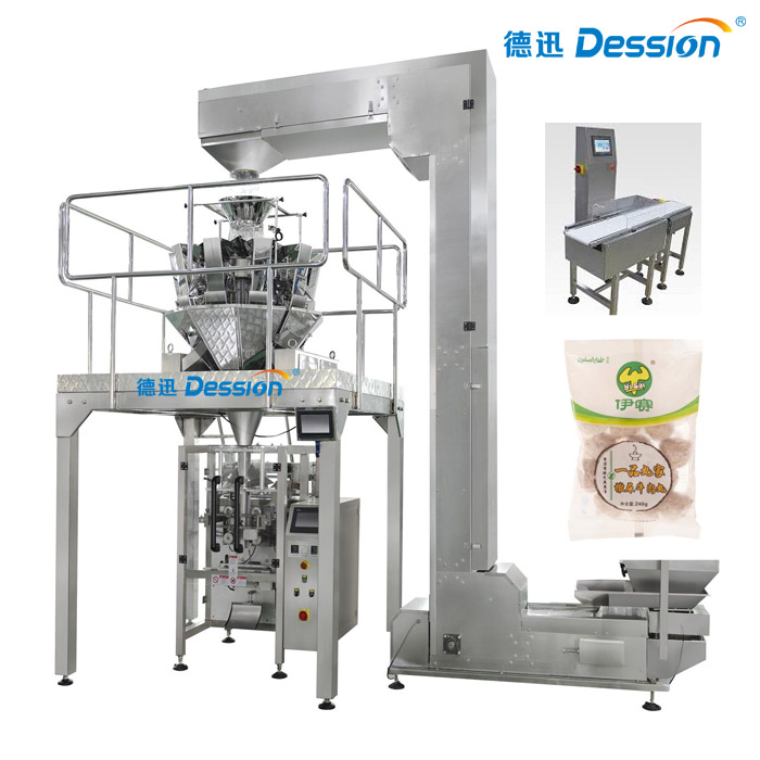 Beef Ball Pouch Vertical Packing Filling Machine with Weigher Check