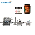 الصين China Automatic Plastic Glass Bottle Sauce Fruit Jam Honey Jar Paste Filling Capping Packing Machine Supplier الصانع