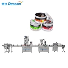 porcelana China Dession 50g 100g 250g Shisha Can Jar Packing Machine Hookah Tobacco Foiling Capping Labeling Machine Supplier fabricante