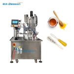 China China Dession 7g 10g Honey Spoon Filling Sealing Machine With Automatic Feeding System manufacturer