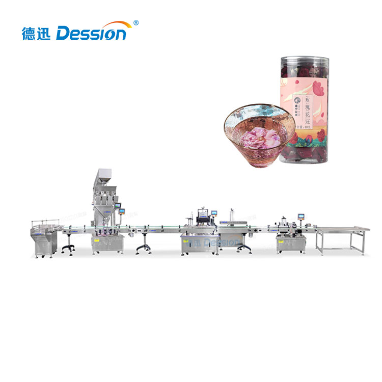 China Dession Automatic Tea Bottle Filling Capping Machine Granule Bottle Filling Machine factory