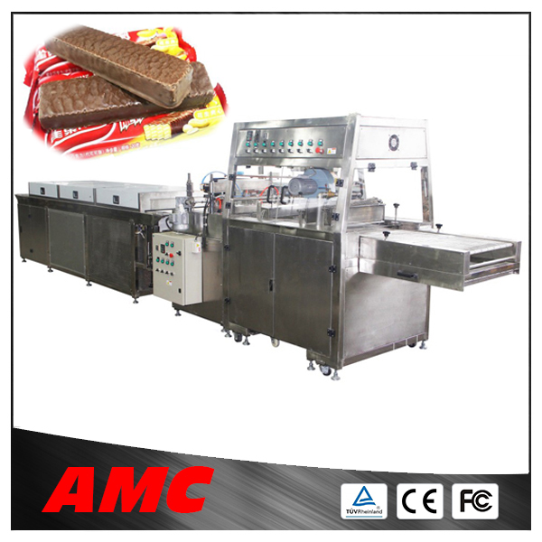 ATY400 machine de revêtement de chocolat avec tunnel de refroidissement pour plaquette