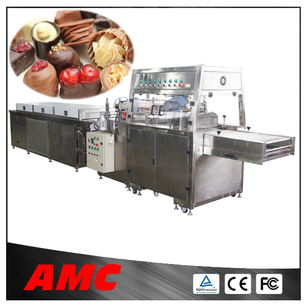 ATY400 machine de revêtement de chocolat avec tunnel de refroidissement pour plaquette