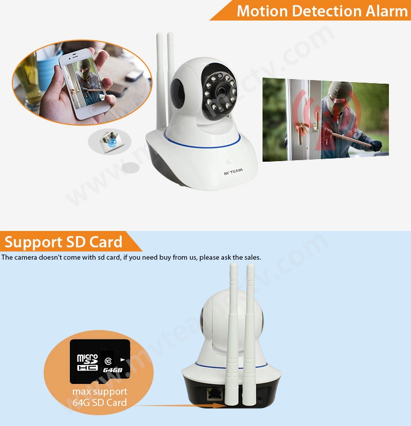 10m IR 720P Wifi Home Camera Wireless Surveillance Camera for Baby /Elder/ Pet/Nanny (H100-D6)