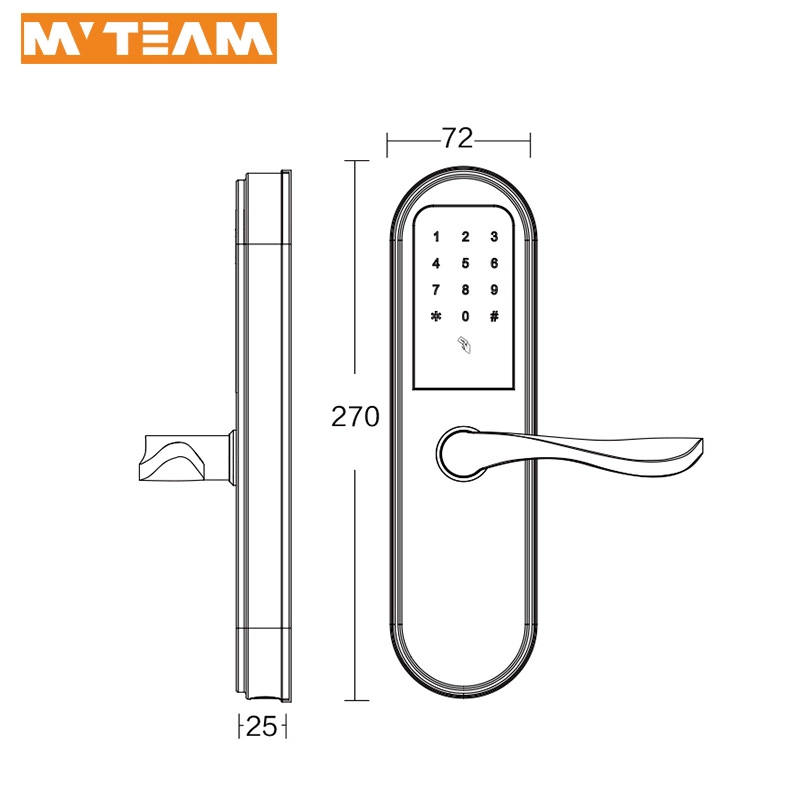 Electronic Motel Door Lock Bluetooth APP WiFi Access Hotel Safe Smart Lock