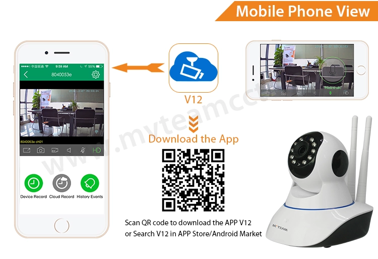 2MP 1080P Wifi Home Security Camera Pan Tilt Baby Monitor(H100-D8)