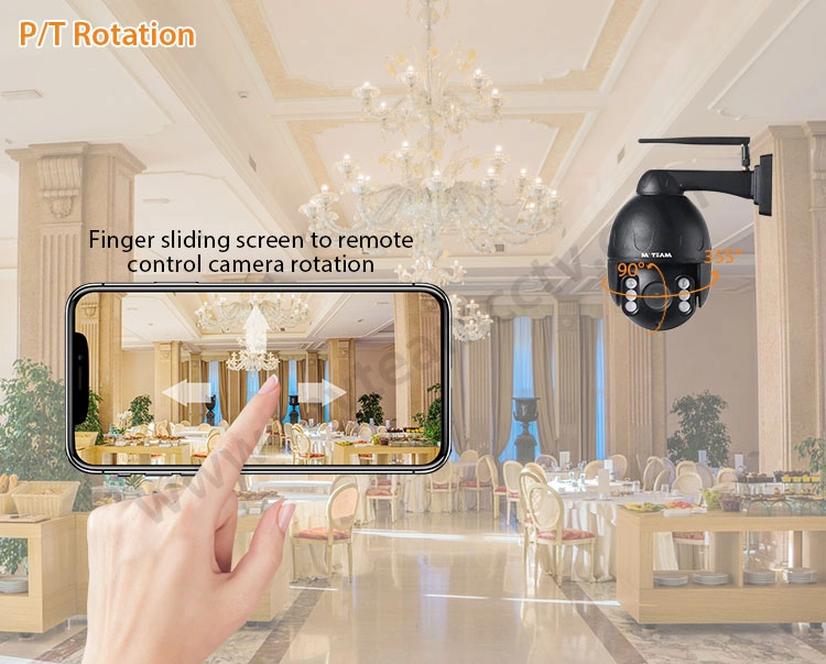 Vandal Proof Metal Housing 2.5 Inch Mini PTZ Camera 4X Zoom Waterproof IP66 1080P Smart Home WiFi Security Camera