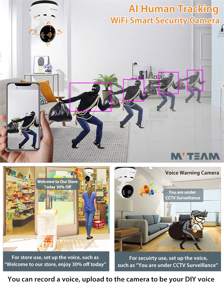 WiFi Pet Camera Indoor Dog Monitor Human Tracking Home Security Camera
