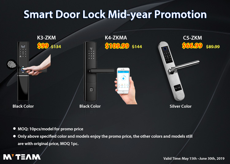 MVTEAM Smart Door Lock 2019 Mid Year Big Promotion From May 15 to June 30