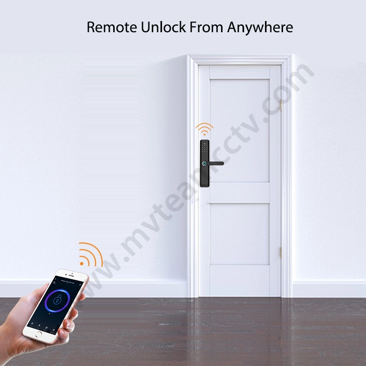 New Design Touchless APP WiFi Bluetooth Control Smart Lock For Door Fingerprint Home Apartment Locks With Tuya Or TTLock APP 