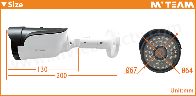 New Appearance Outdoor Bullet AHD TVI CVI IP Camera with 8mm CS Lens