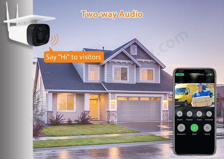 2020 Wireless Waterproof Outdoor 4G WiFi Solar Camera 1080P PIR Two-way Audio Solar Panel Powered Battery Security Camera