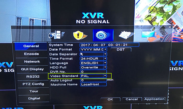 How to do when there is no image from AHD camera?