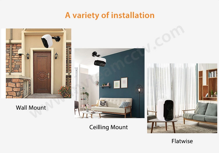 Wireless Smart Battery Camera Waterproof Outdoor IP Security Surveillance Rechargeable Battery Powered WiFi Camera