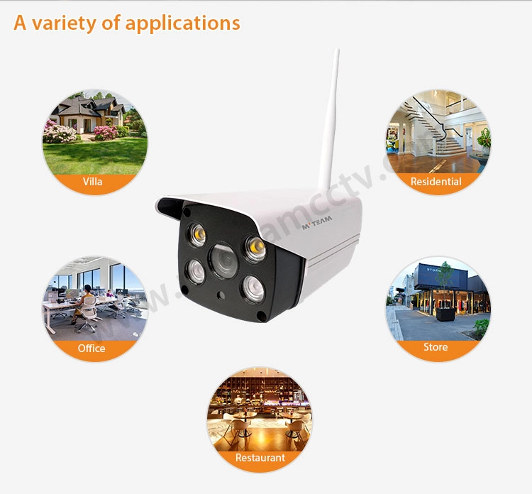 Outdoor IP WiFi Camera AI Humanoid Detection Early Warning Waterproof HD 2MP 1080P CCTV Surveillance Smart Security Camera