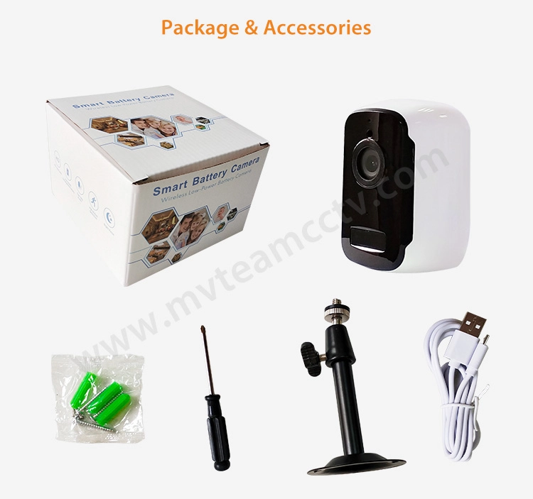 Wireless Smart Battery Camera Waterproof Outdoor IP Security Surveillance Rechargeable Battery Powered WiFi Camera