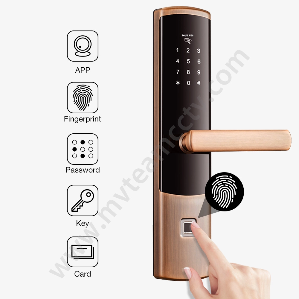 High Security Fingerprint Intelligent Remote Control Bluetooth Door Lock With APP