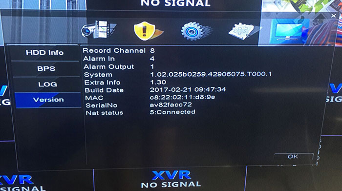 How to do when there is no image from AHD camera?