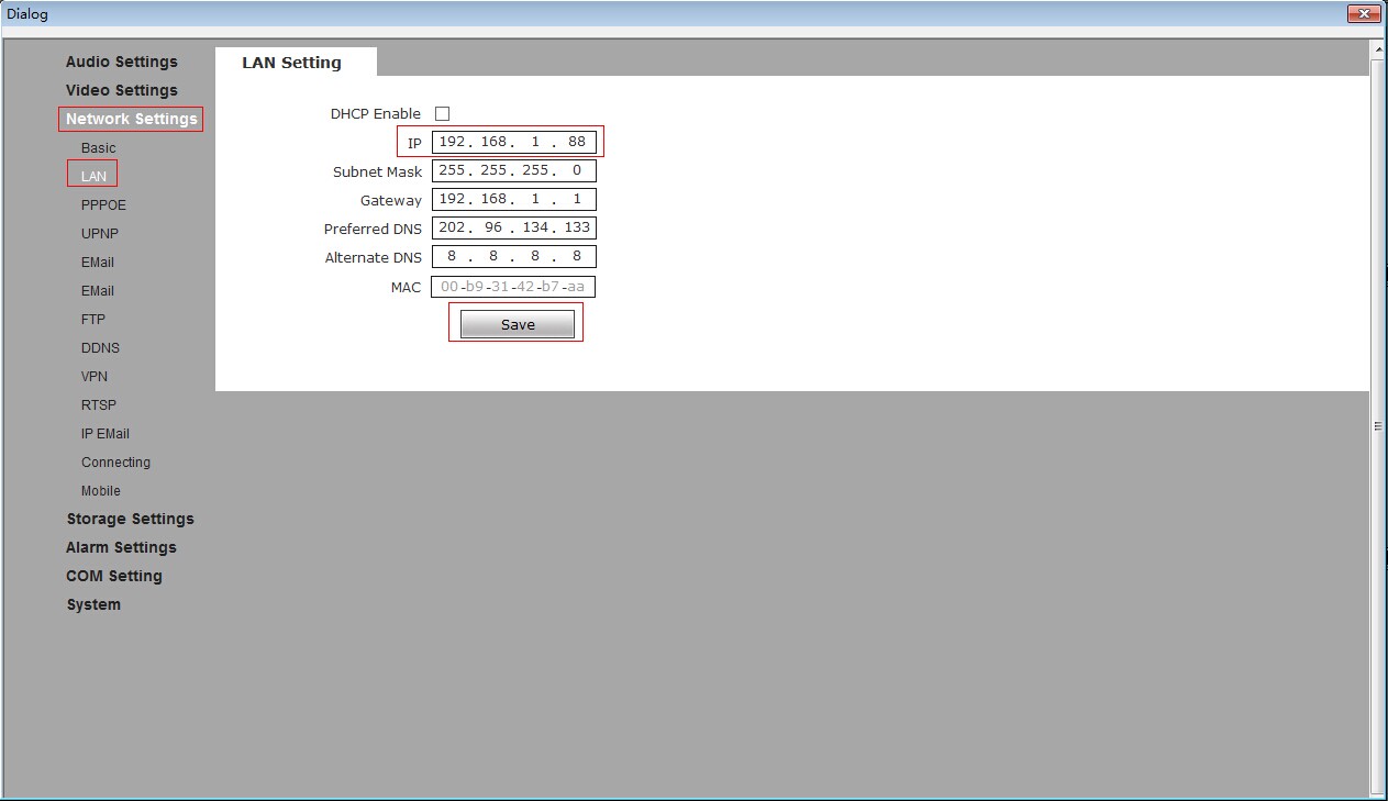 Wie Sie die IP-Adresse der IP-Kamera ändern?