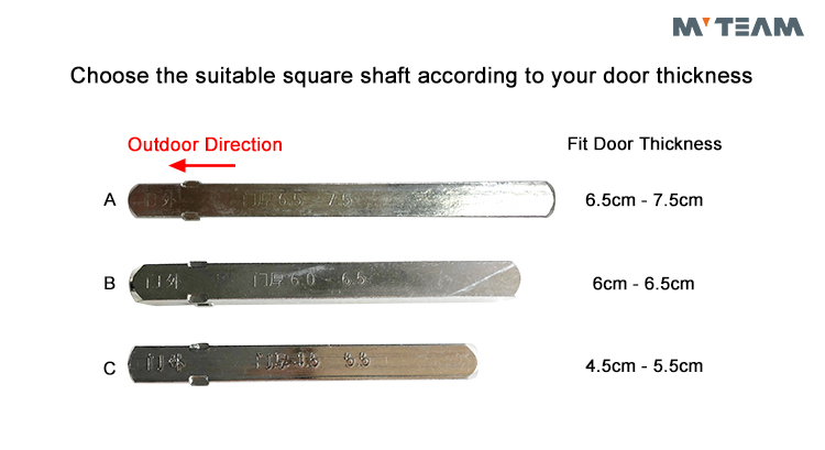 MVTEAM Smart Door Lock Square Shafts
