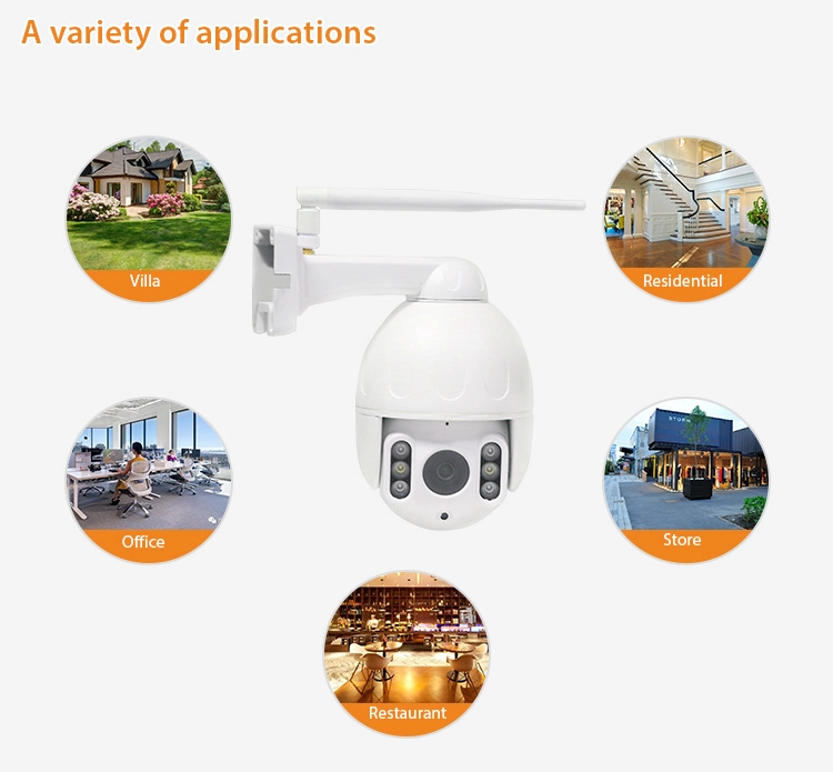 AI Human Tracking Outdoor WiFi 2.5 Inch Mini PTZ Camera Waterproof 1080P HD Smart Home IP Security Surveillance Camera
