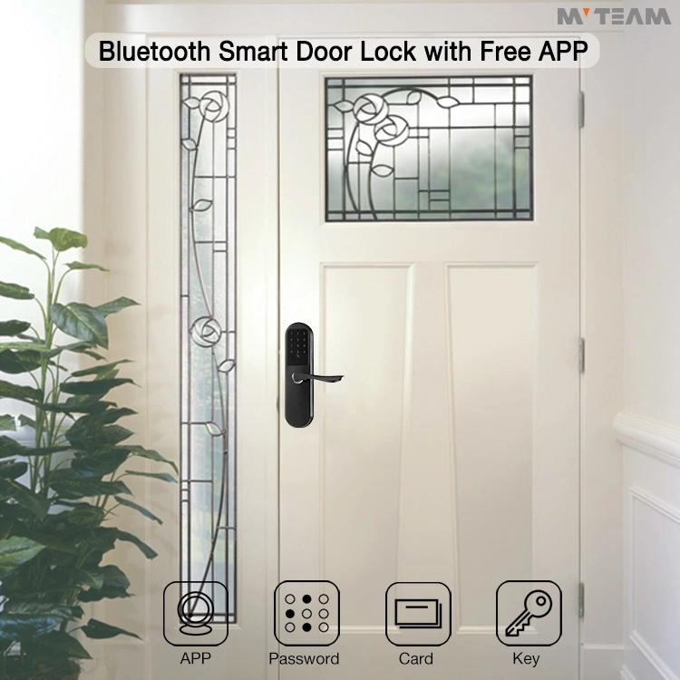 Keypad Electronic Door Lock Support Card Code APP Unlock Remote Generating Password