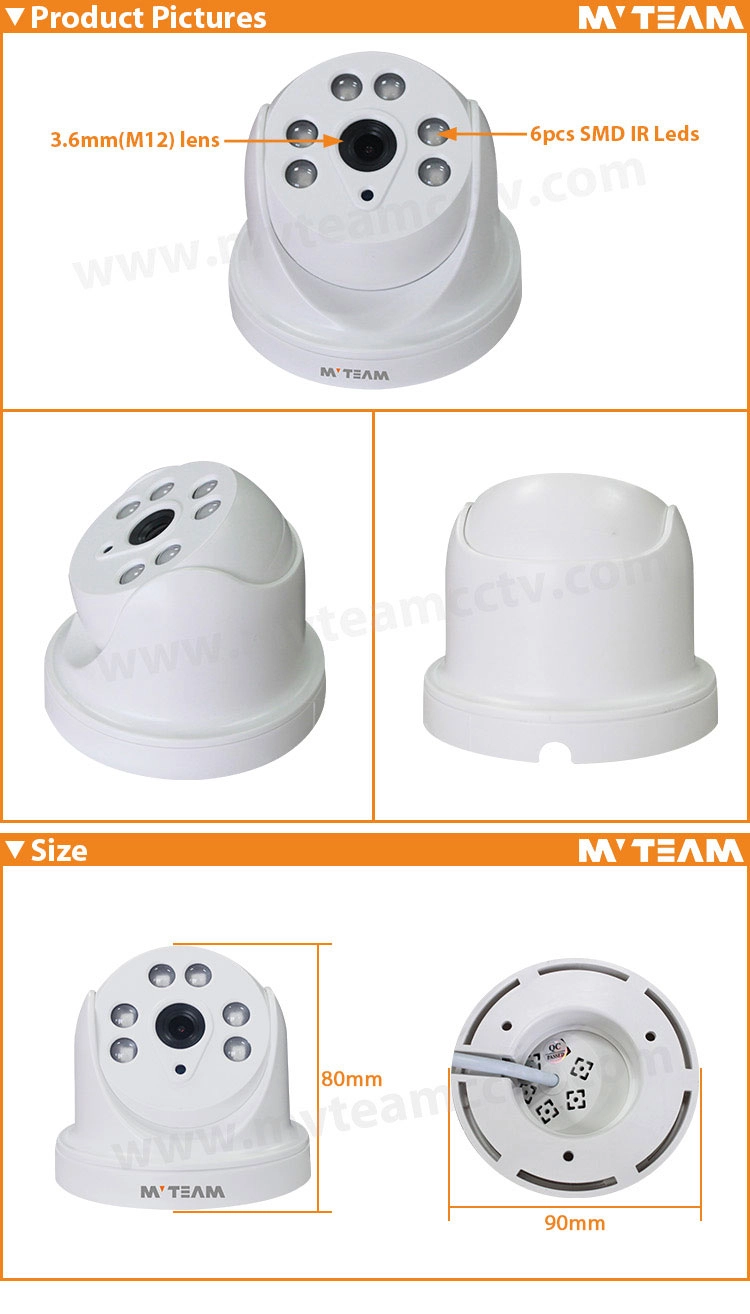 China CCTV Security Camera Vendors New Design SMD IR Leds AHD Dome Camera(MVT-AH43)