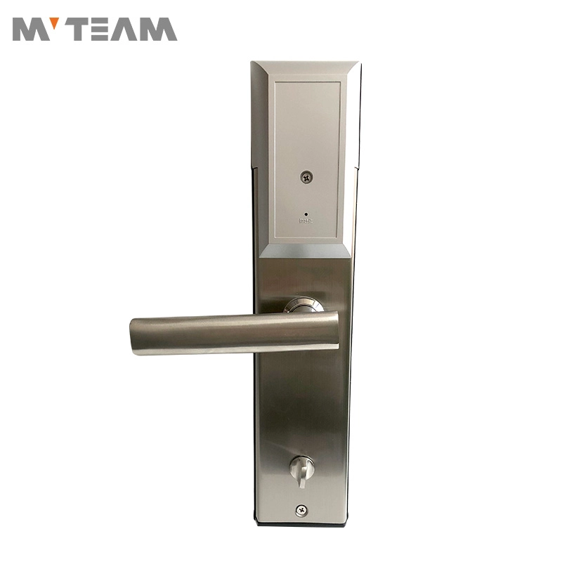 Card Door Lock Key Card Password Code Hotel Smart Door Lock High Security with 5 Tongues Lock Mortise