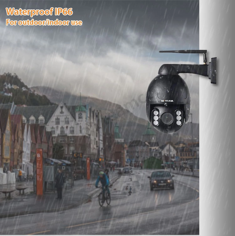 Vandal Proof Metal Housing 2.5 Inch Mini PTZ Camera 4X Zoom Waterproof IP66 1080P Smart Home WiFi Security Camera