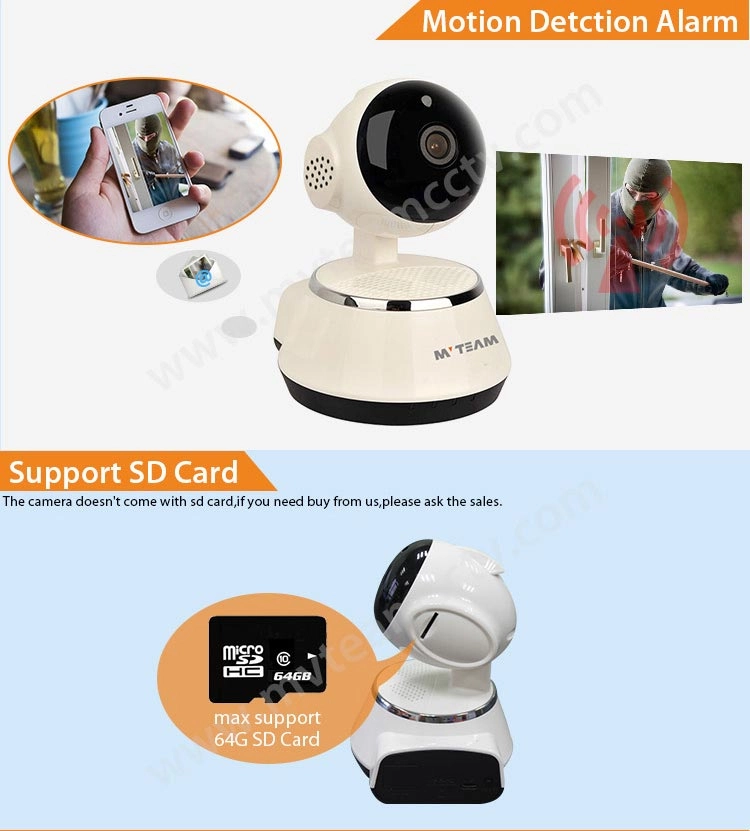 Best Small Network Video Surveillance Security CCTV HD Pan Tilt Wireless IP Camera(H100-Q6)