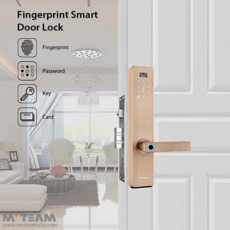 Advanced Home Security Locks Fingerprint Smart Door Lock with Doorbell and Anti-theft Alarm