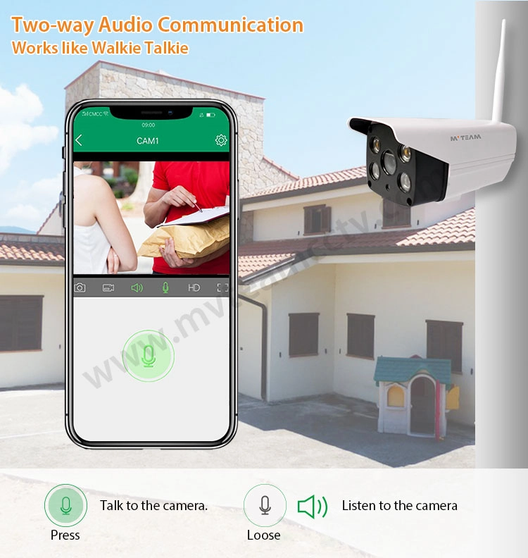 Outdoor IP WiFi Camera AI Humanoid Detection Early Warning Waterproof HD 2MP 1080P CCTV Surveillance Smart Security Camera