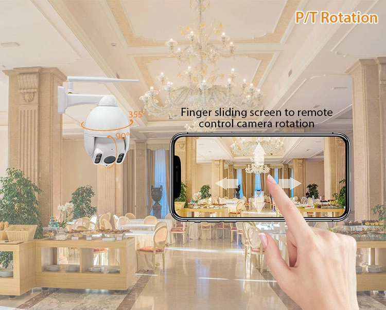 AI Human Tracking Outdoor WiFi 2.5 Inch Mini PTZ Camera Waterproof 1080P HD Smart Home IP Security Surveillance Camera
