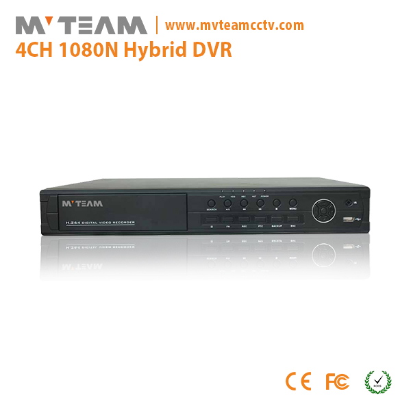 AHD TVI CVI CVBS NVR混合型DVR的中国工厂4路1080N MVTEAM品牌HD DVR（6404H80H）