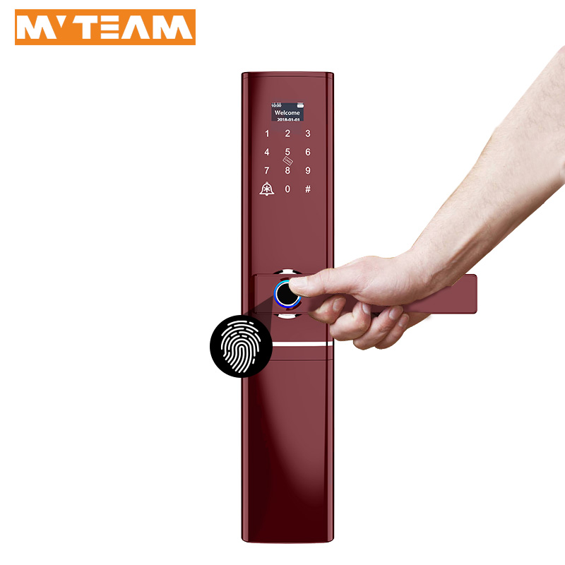 门锁中国制造电子钥匙自由指纹门锁密码保护智能门锁