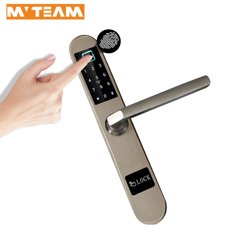 Home Hotel Intelligence Biometric Fingerprint Smart Door Lock System Wholesale Price Use Finger/Card/Code/Key To Open The Door