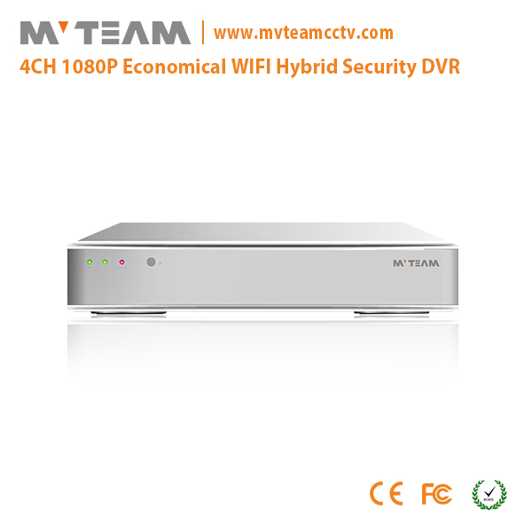 MVTEAM cctv dvr system 4ch Hybrid AHD DVR connect 2.0MP AHD Camera AH6704H80H