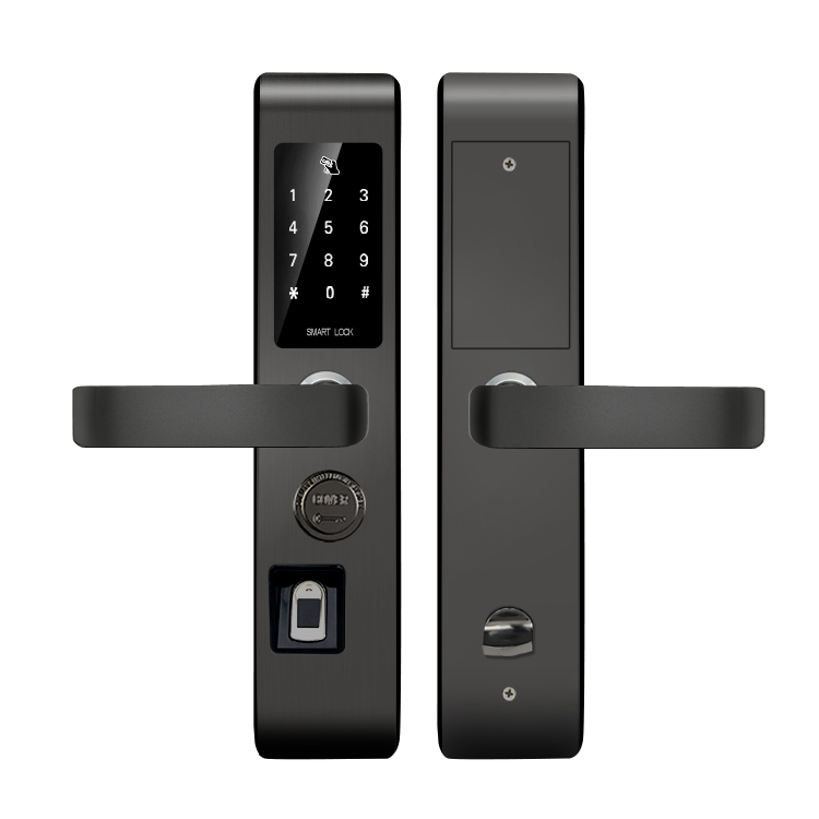 WiFi Smart Front Door Lock Seguro e inteligente Vida sin llave Lujosa huella digital de acero inoxidable Bluetooth Smart Lock