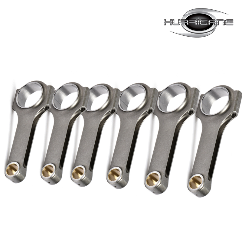 Set of 6, BMW M20 Connecting rods with 140mm rod length,22mm pin end