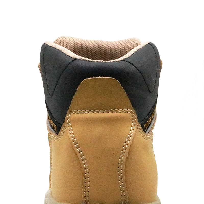China 0166 Split nubuck leather puncture proof steel toe industrial safety boots manufacturer