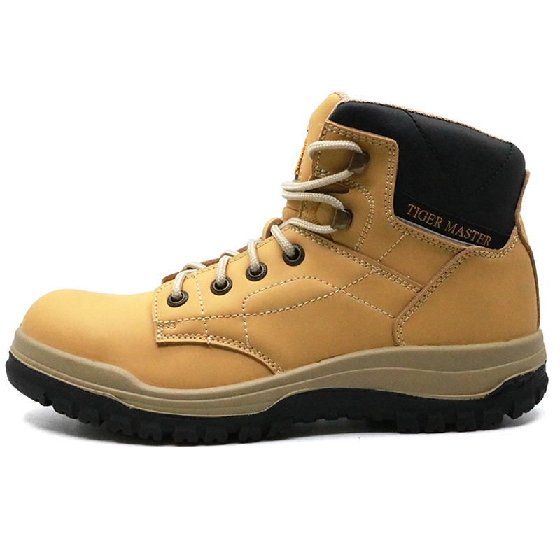 China 0166 Split nubuck leather puncture proof steel toe industrial safety boots manufacturer