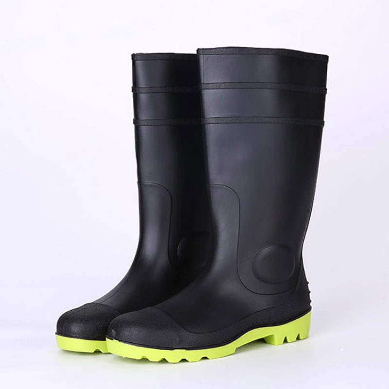 China 106-3 cheap safety rain boots with steel toe and steel plate manufacturer