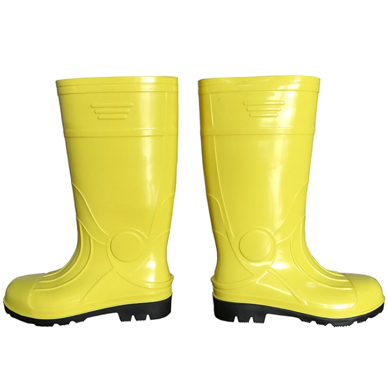 China 107-1 new style steel toe glitter rain boots safety manufacturer