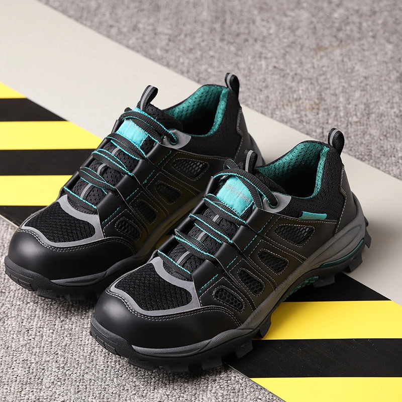 China 609 oil resistant anti slip light weight breathable sport safety shoes sneakers steel toe manufacturer