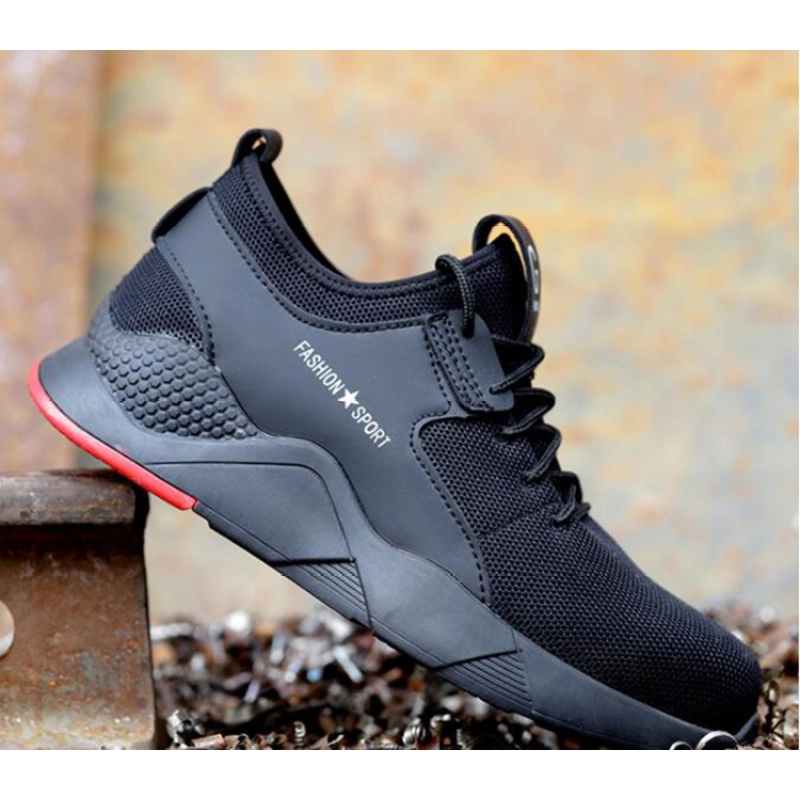China 708 Slip resistant steel toe puncture proof men breathable stylish sneakers safety shoes manufacturer