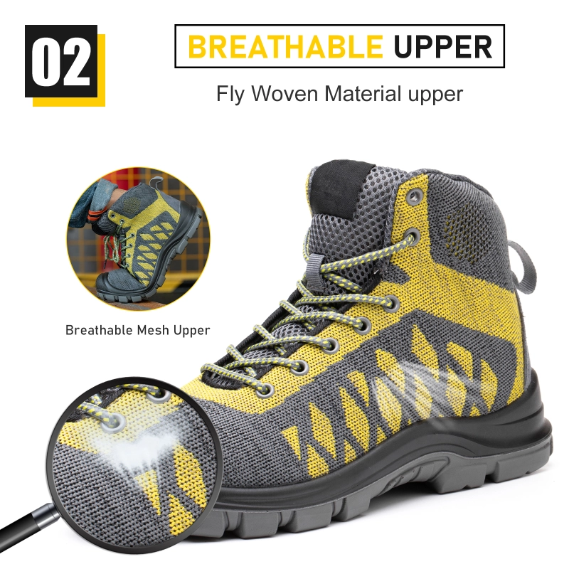 China 773 Oil slip resistant PU sole steel toe anti puncture breathable sport safety shoes manufacturer