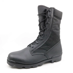 B935 Черные непромокаемые натуральные кожаные военные армейские ботинки
