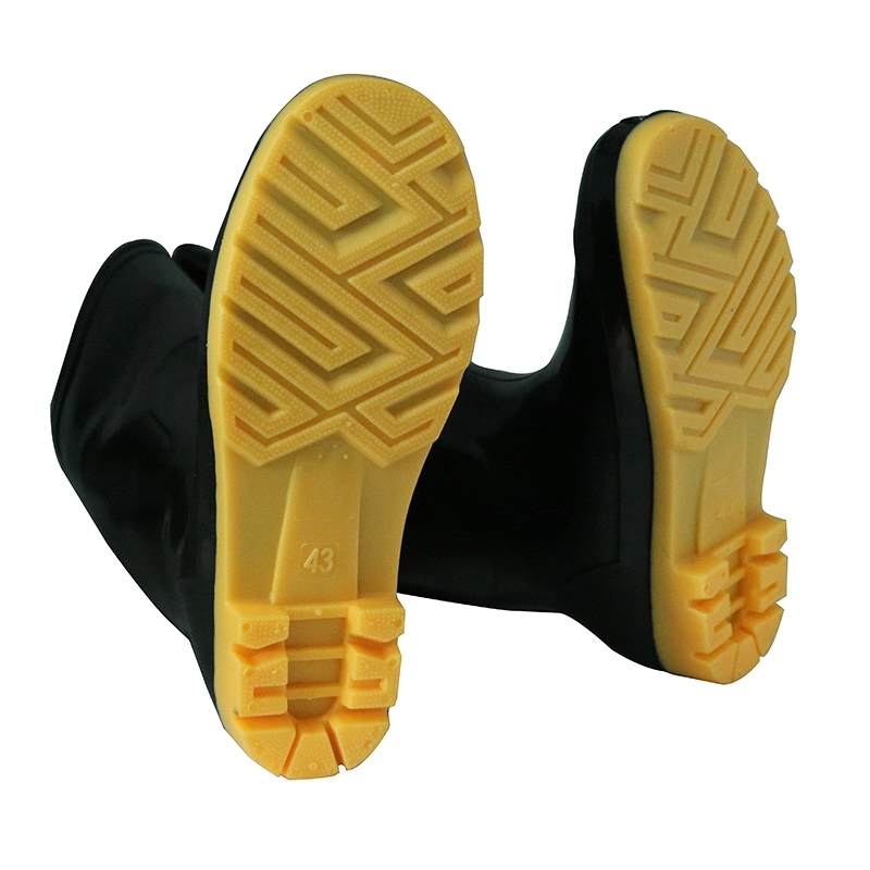 China BNY 2 dollar cheap black shiny pvc rain boots manufacturer