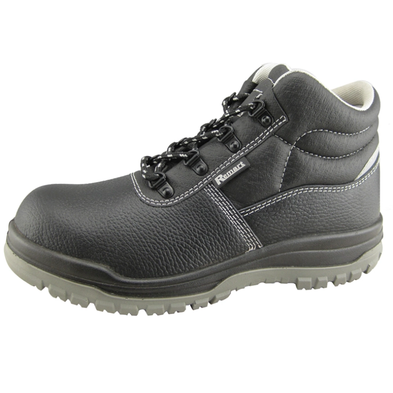 China Buffalo embossed leather PU injection safety shoes for USA manufacturer