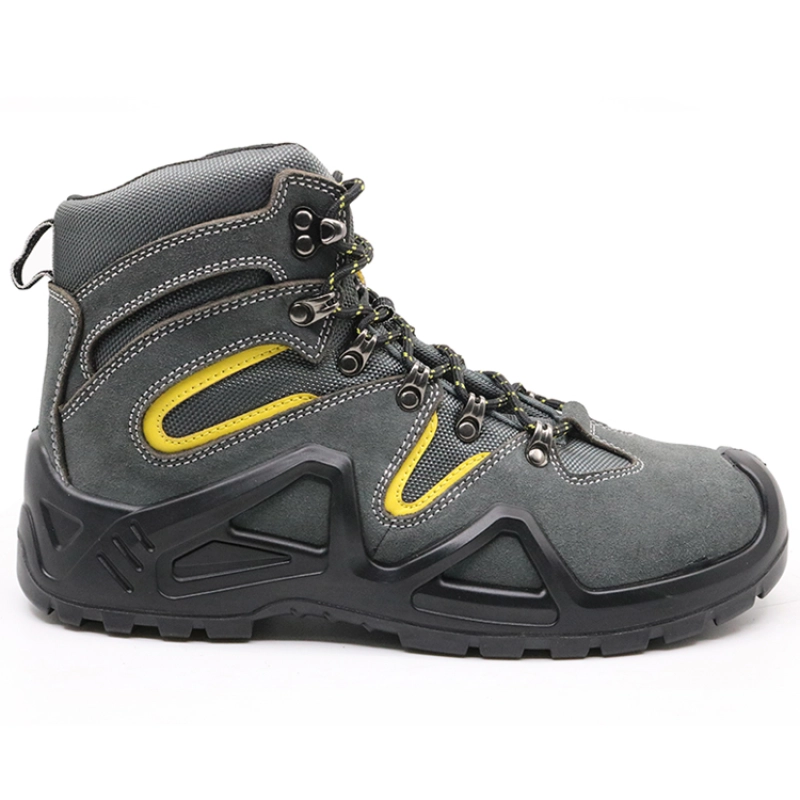 China ENS021 fashionable suede leather composite toe hiking safety shoe fiber toe manufacturer